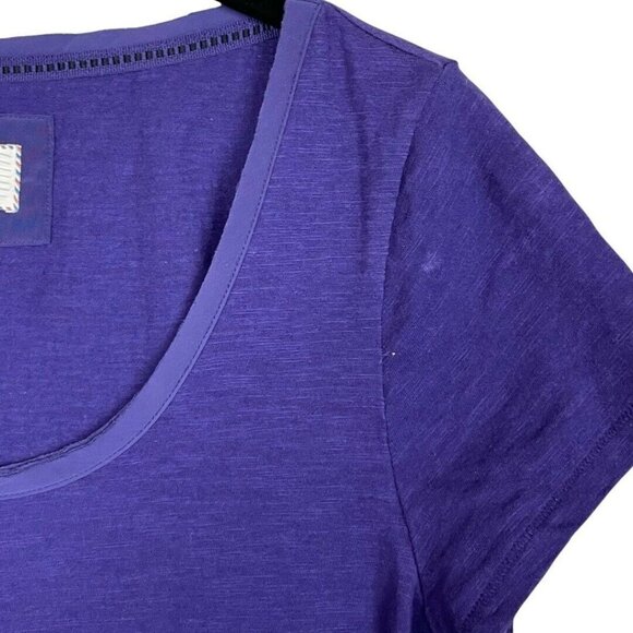 Anthropologie Postmark High‎ Low Peplum Purple Short Sleeve Blouse Size XS - Picture 2 of 5